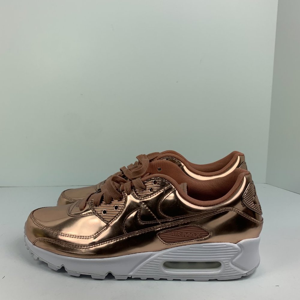 Nike Air Max 90 SP CQ6639-600 Liquid Metallic Rose Gold Bullet White QS OG Retro - Picture 3 of 11